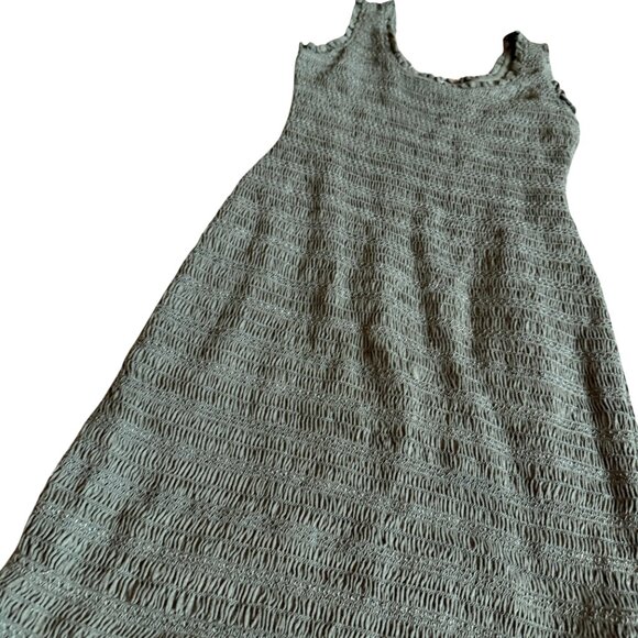 Akemi + Kin x Anthropologie Green Smocked Mini Dress Ruffle Size Medium Women's - Picture 7 of 10